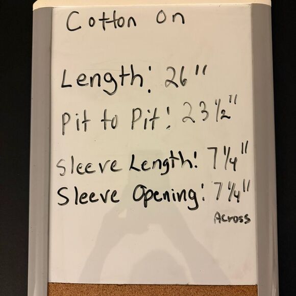 Cotton On Bella Drop Shoulder Short Sleeve Top Loose Fit with Side Slits, Size L - Picture 9 of 9